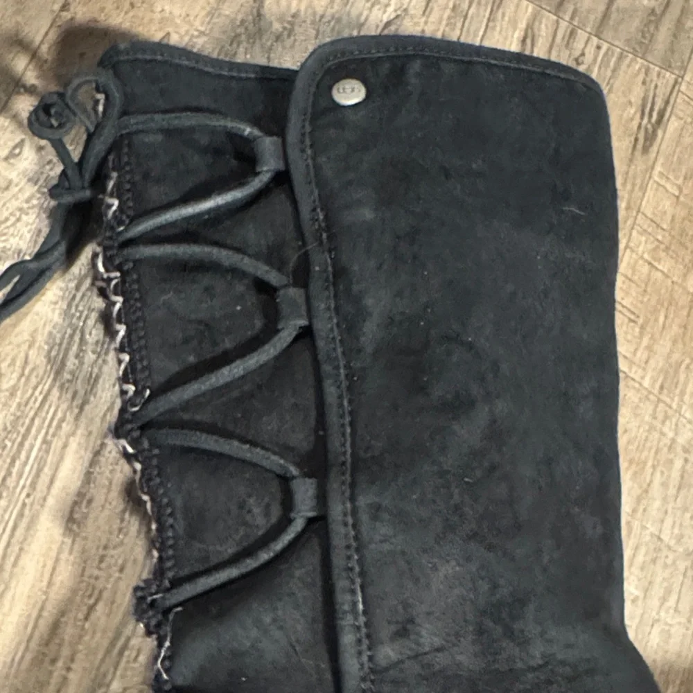 UGG Black Suede Winter Boots for Women